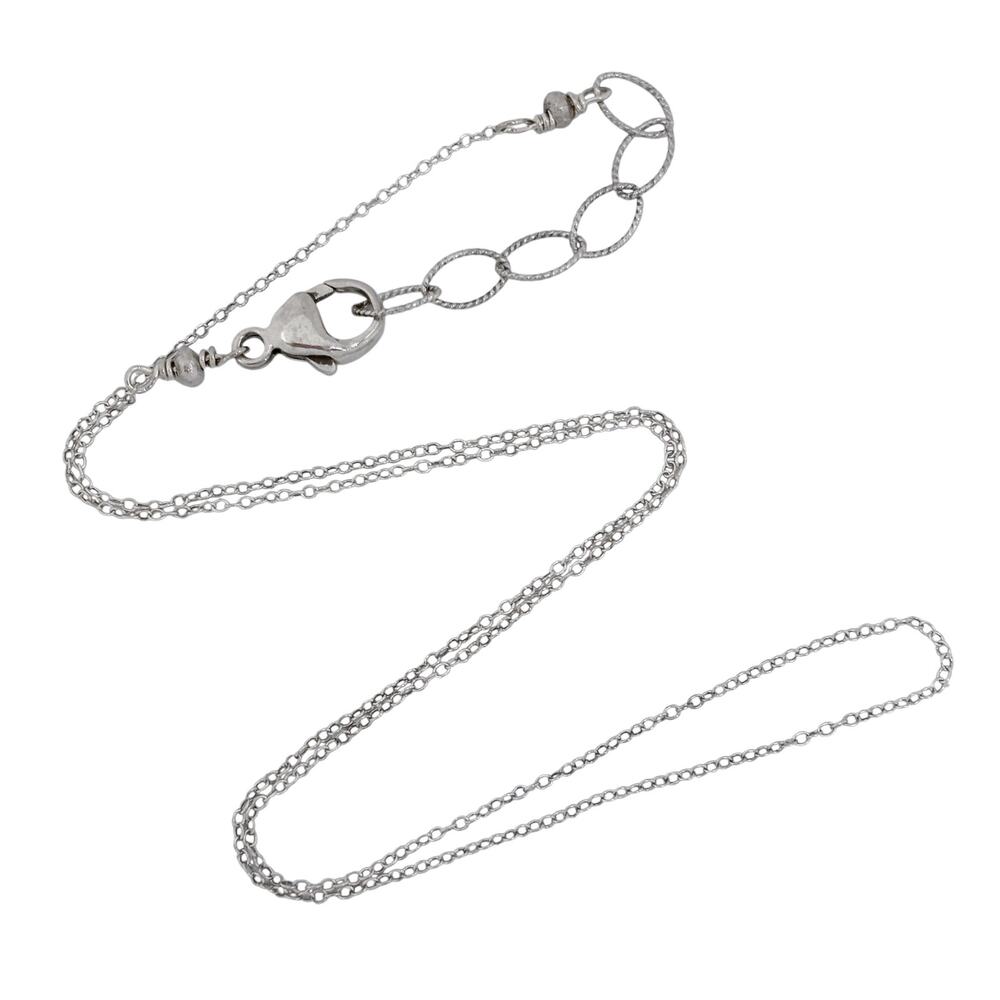 Vintage Sterling Silver 925 Cable Chain Necklace 16.5"-18"
